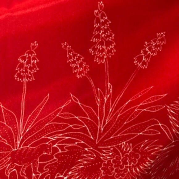 3/$15 Large Red Scarf Wrap Shawl Tiger Tropical Floral Polka Dot Edge - Picture 6 of 8